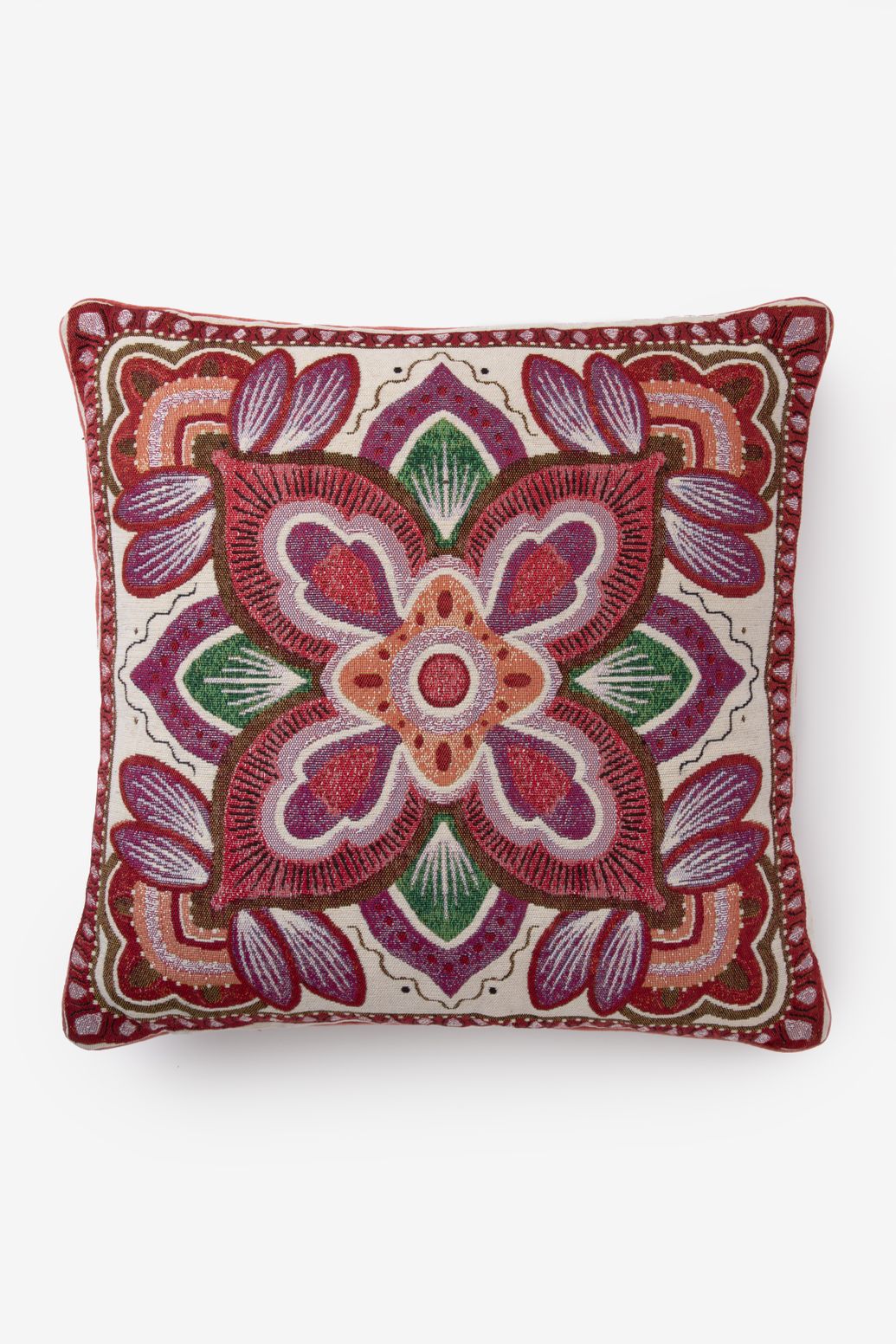 Coussin avec imprimé fleuri - multicolore