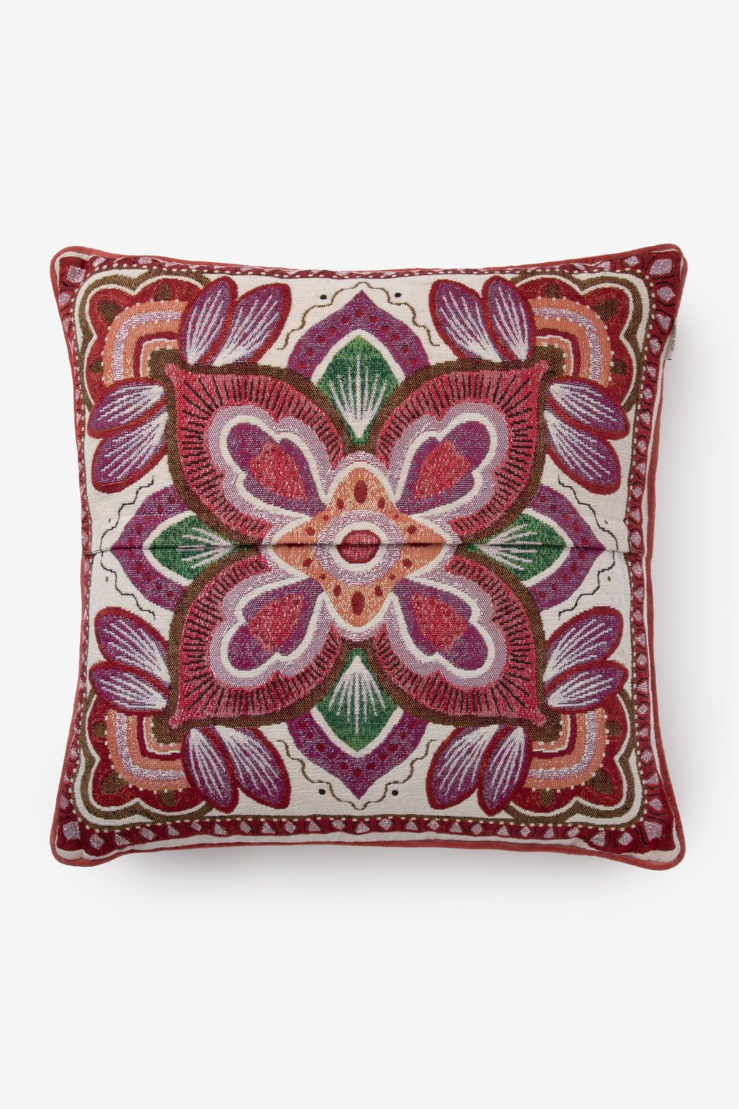 Multicolour kussen met bloemendessin