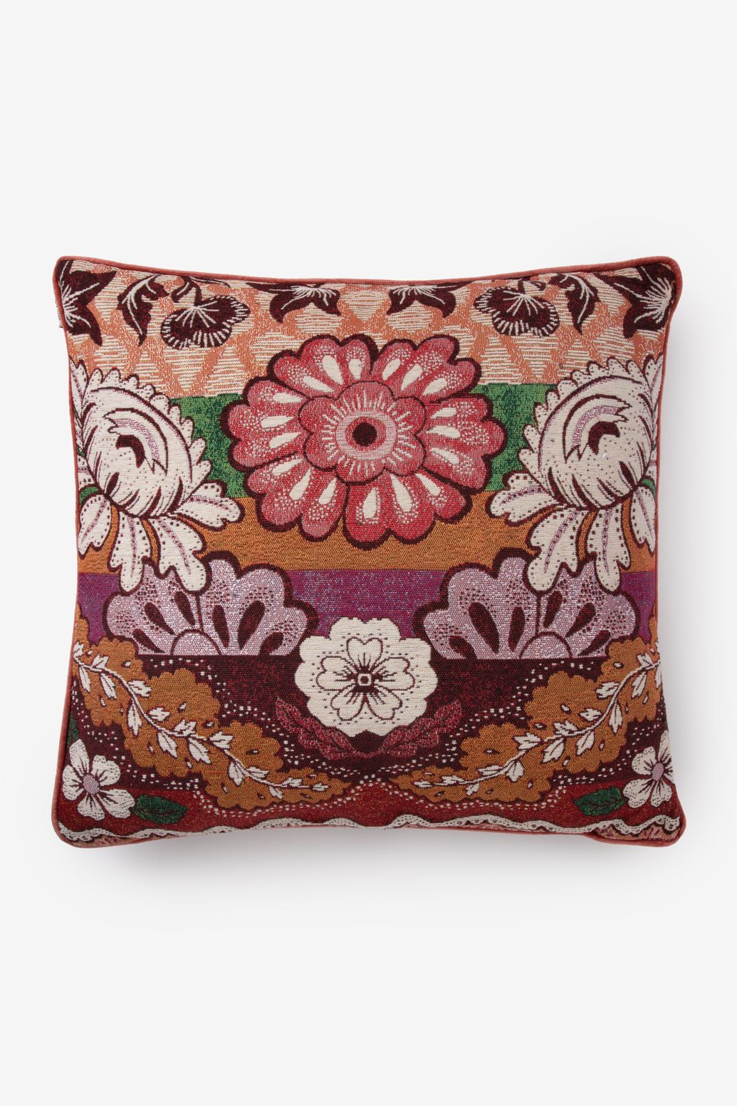 Multicolour kussen met bloemenprint