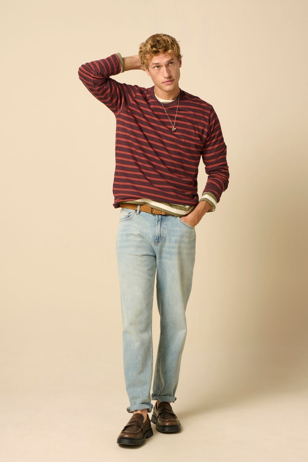 Rood gestreept T-shirt