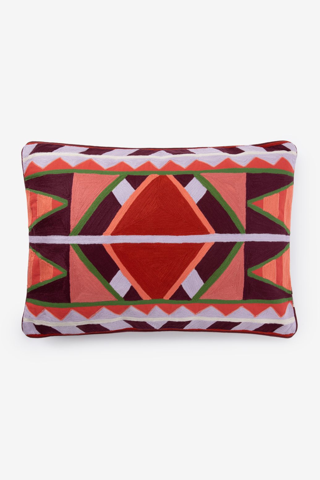 Multicolour kussen met geometrisch dessin