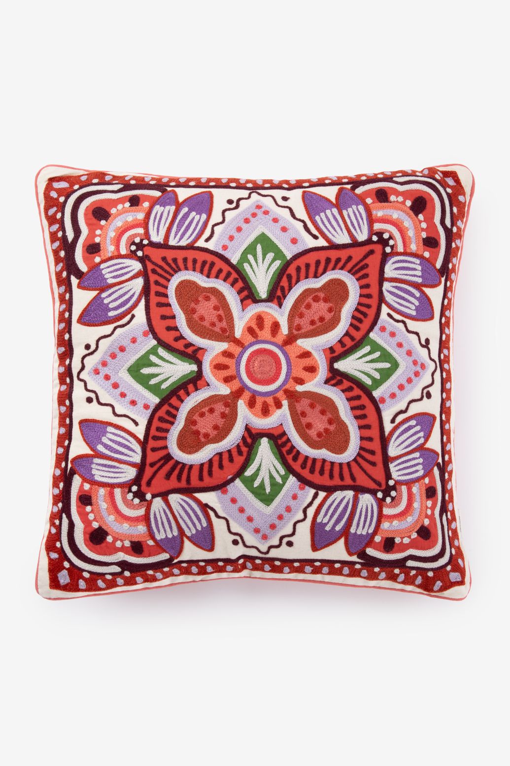 Multicolour kussen met bloemendessin