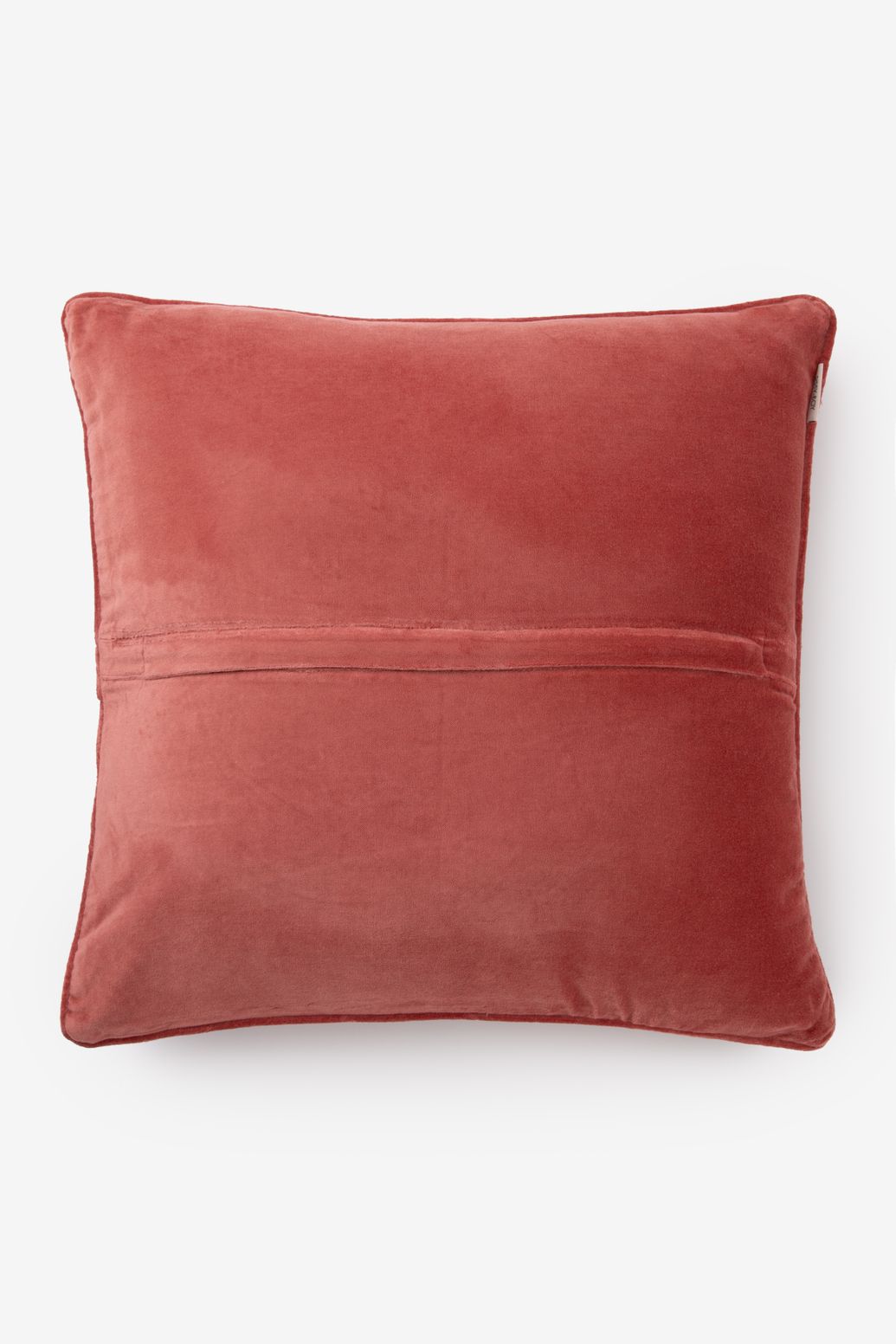 Rood kussen met bloemendessin