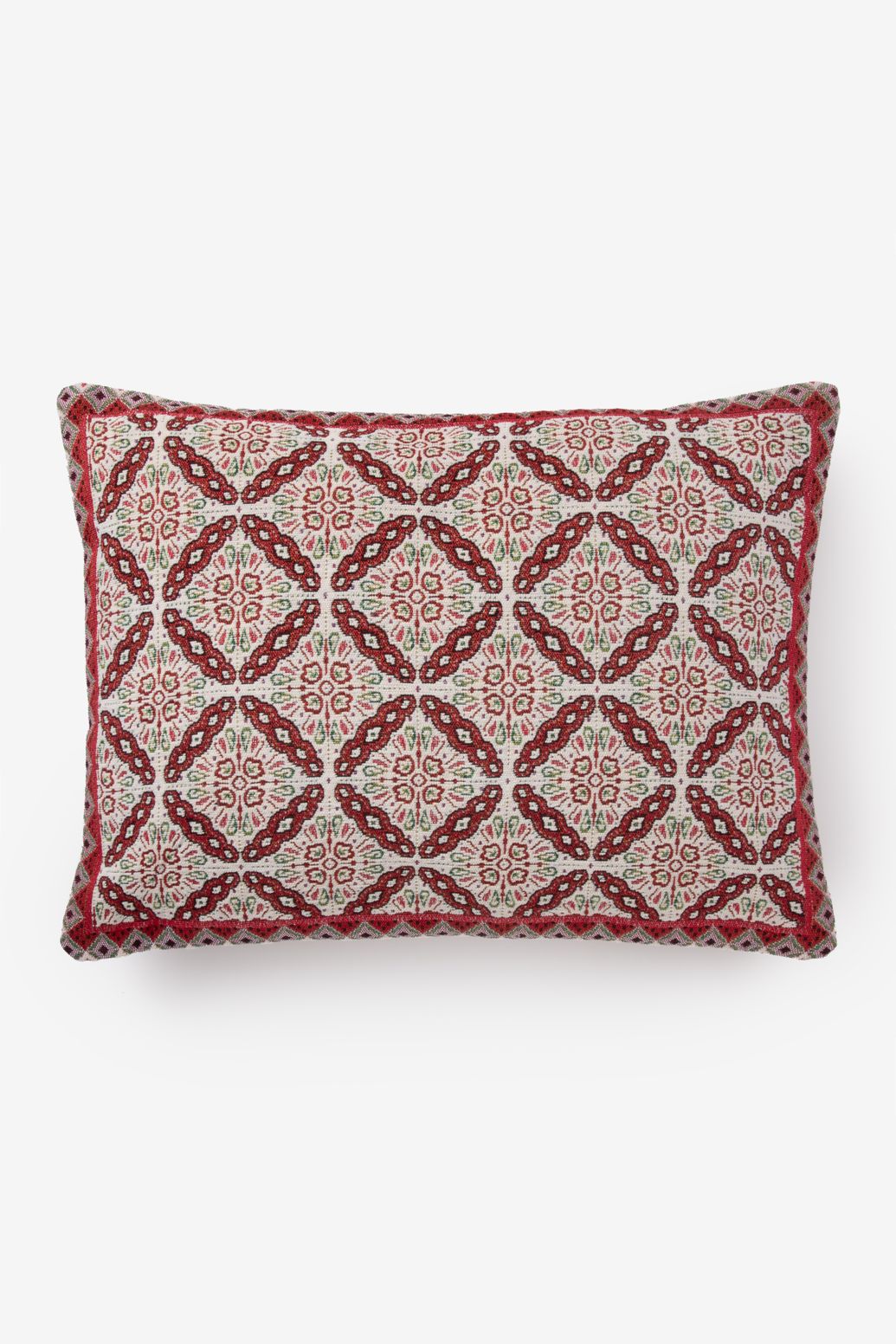 Multicolour kussen met mozaïek print