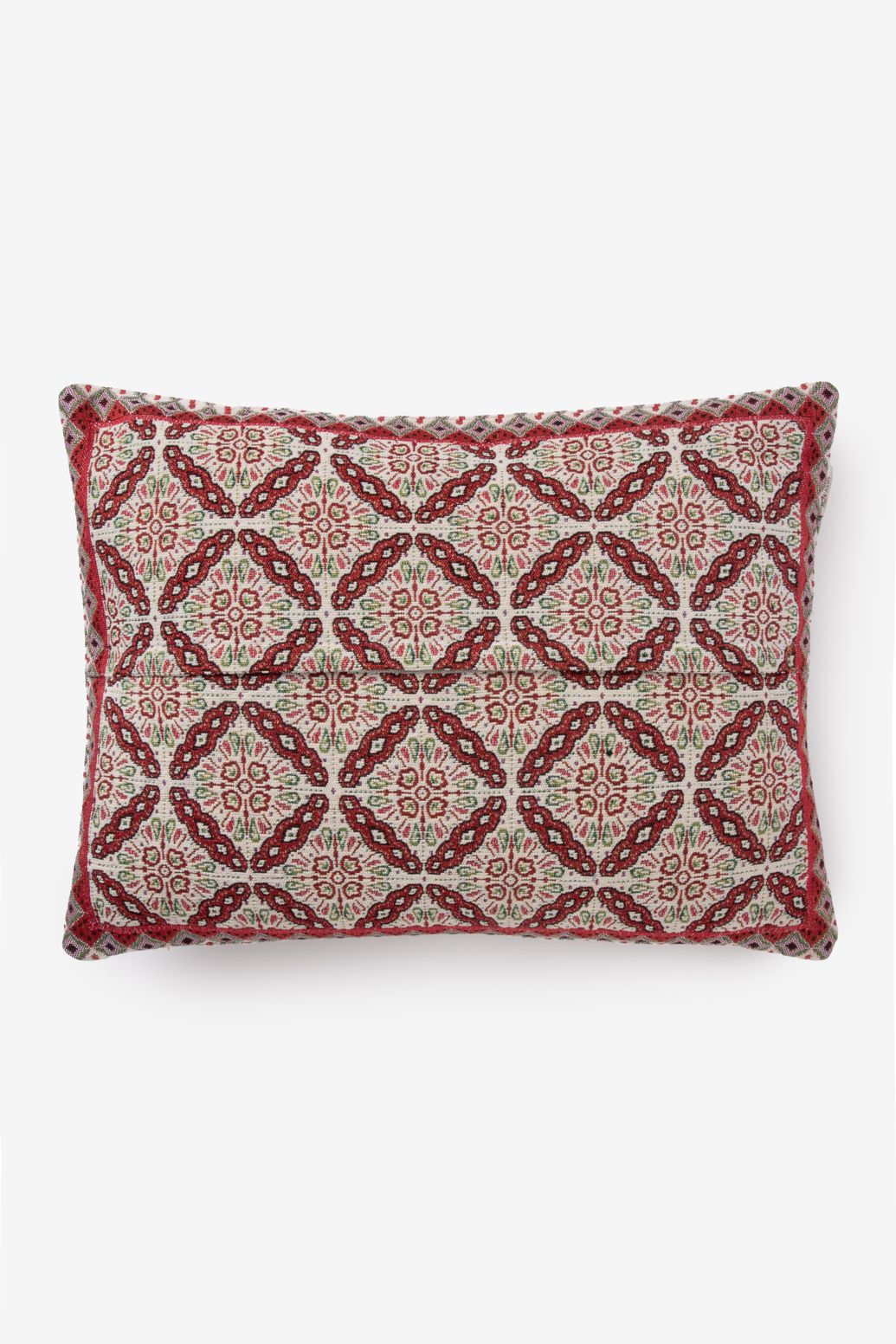 Multicolour kussen met mozaïek print