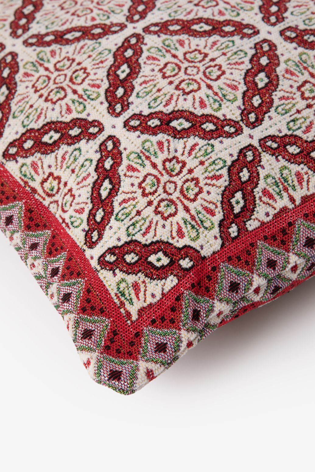 Multicolour kussen met mozaïek print