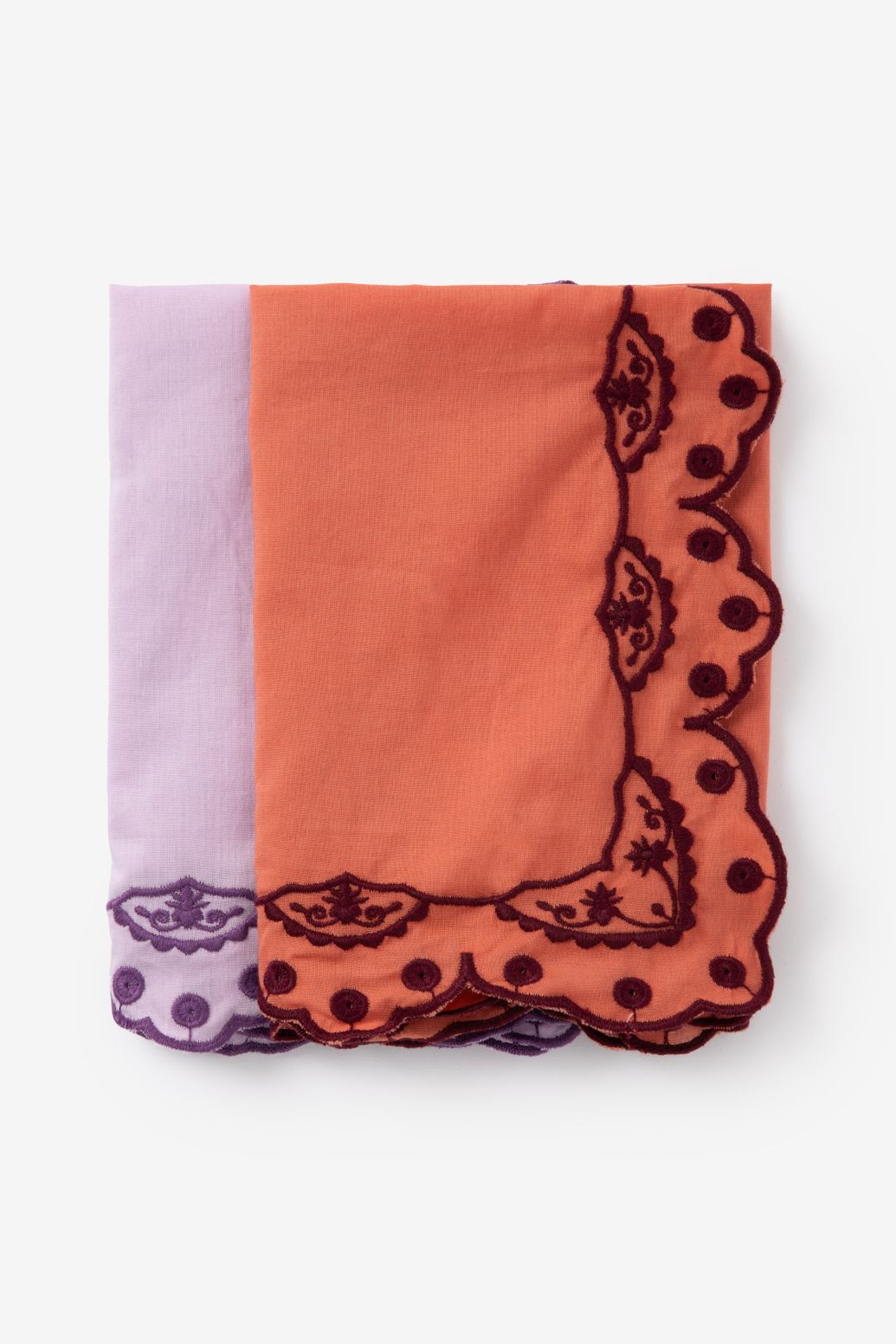 Lot de 2 serviettes avec broderies - multicolore