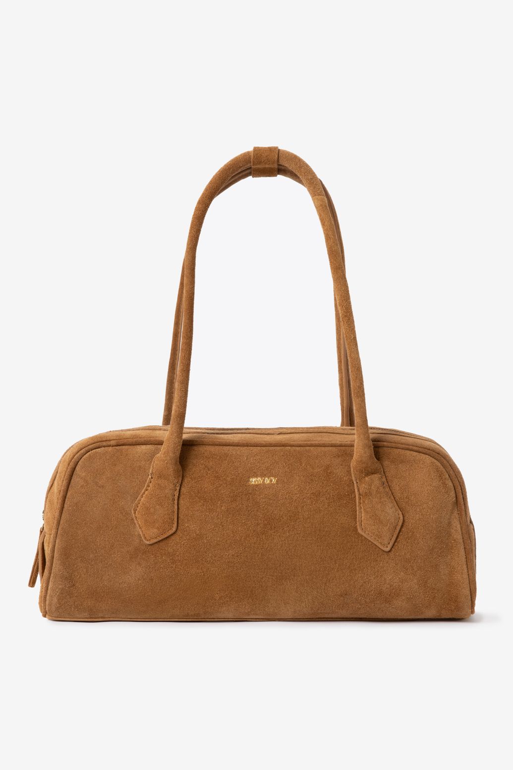 Sac porté épaule en daim - marron