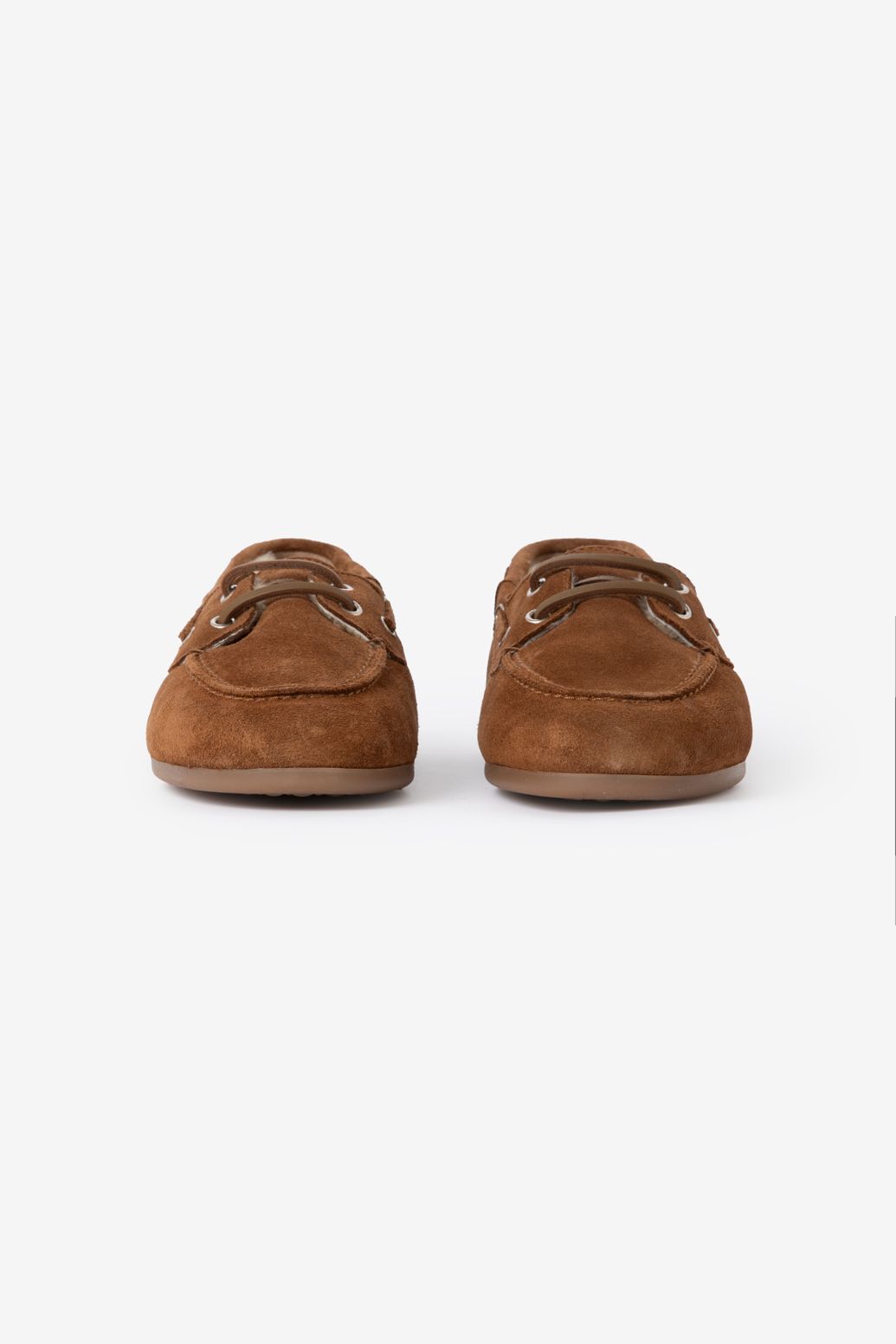Loafer mit Kunstfellfutter - hellbraun