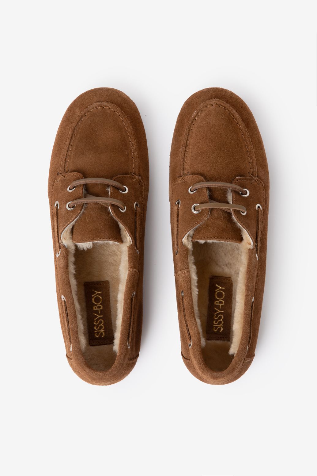 Loafer mit Kunstfellfutter - hellbraun