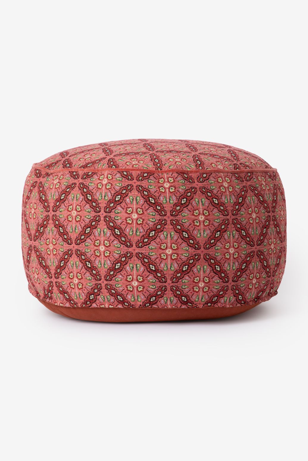 Puff mit Mosaikmuster - dunkelrosa