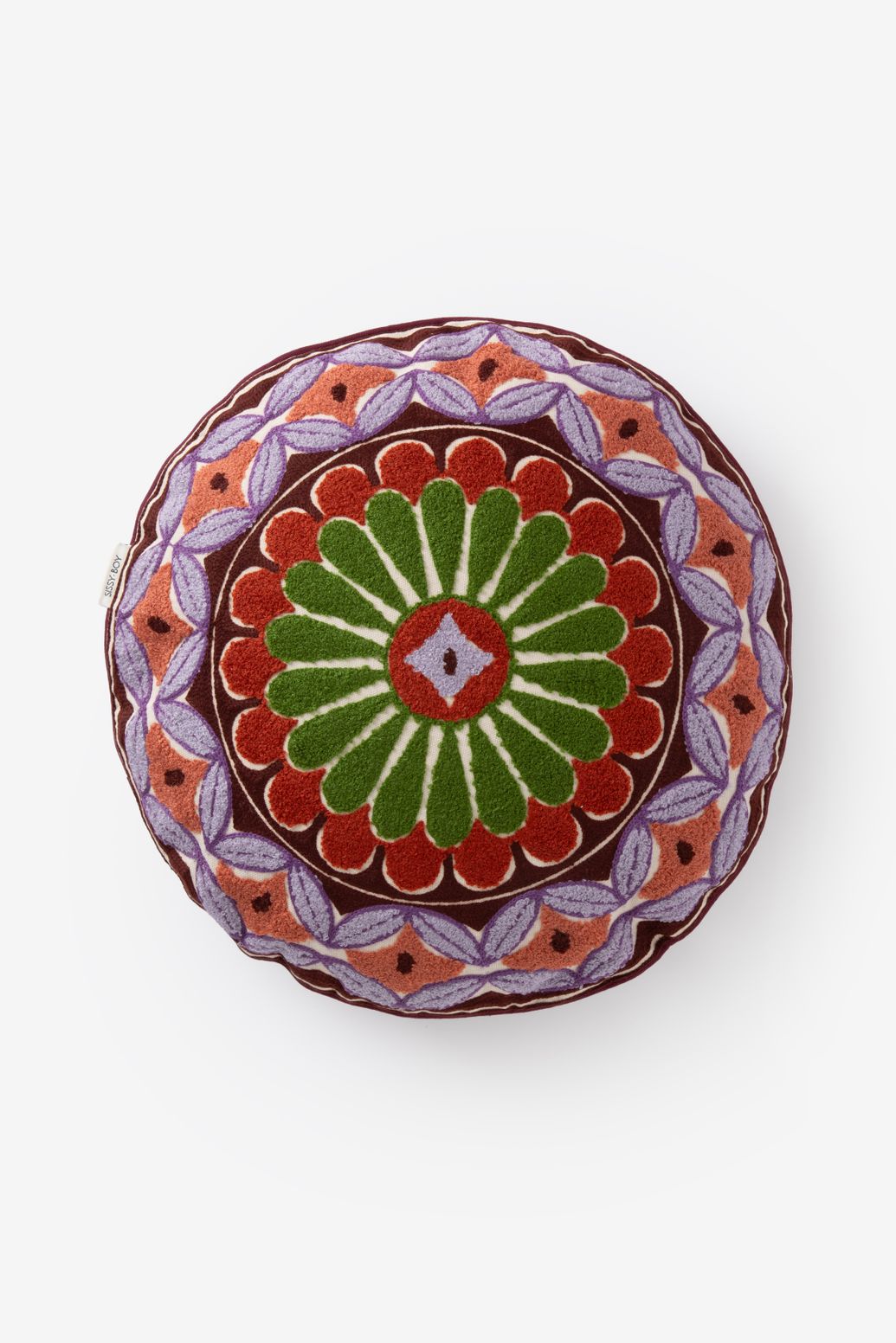 Multicolour rond kussen