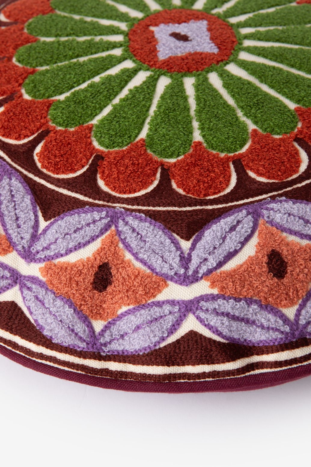 Multicolour rond kussen