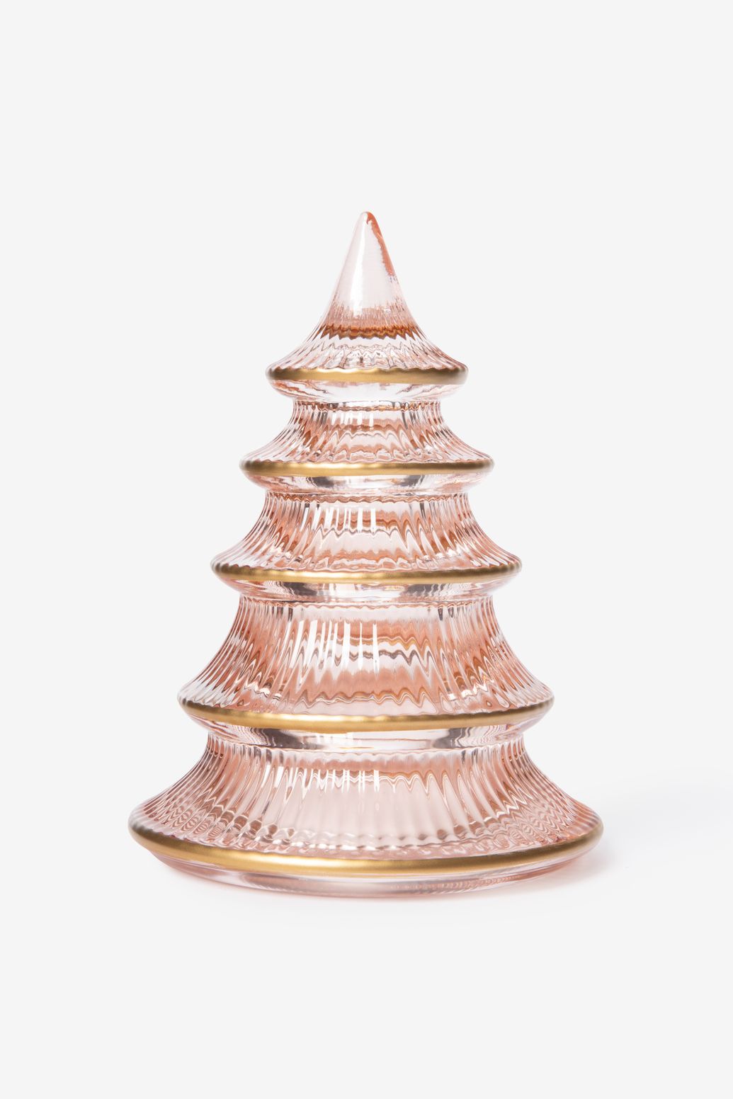 Sapin de Noël en verre medium - rose