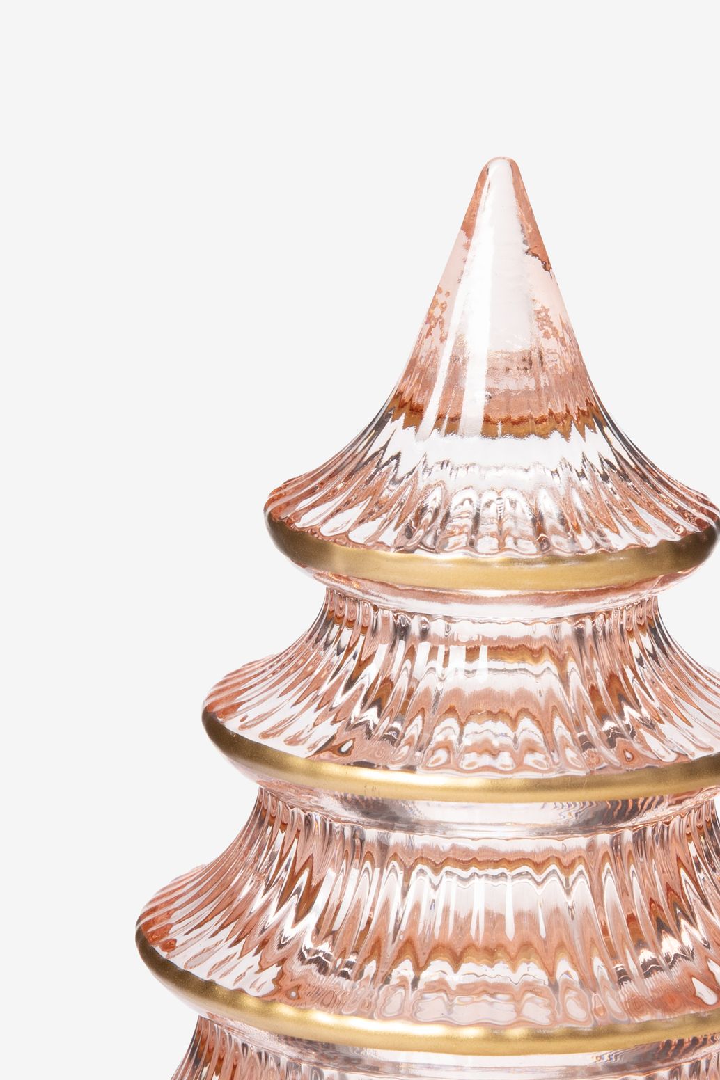 Roze kerstboom van glas medium