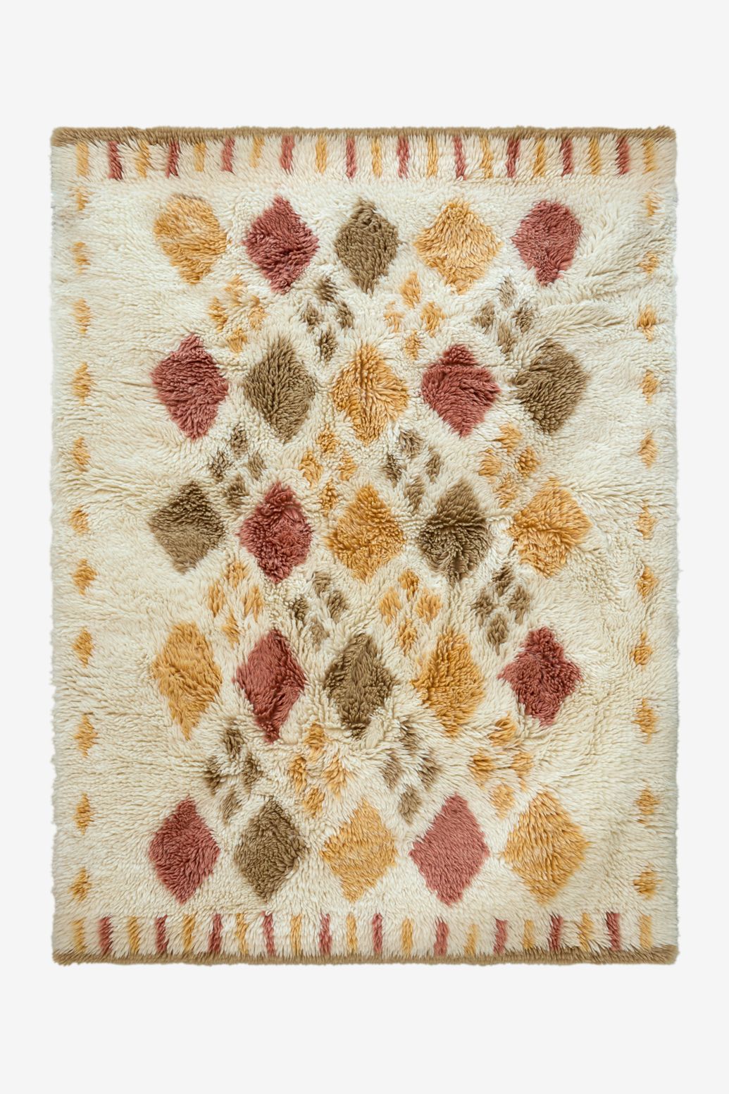 Gemusterter Wollteppich - mehrfarbig