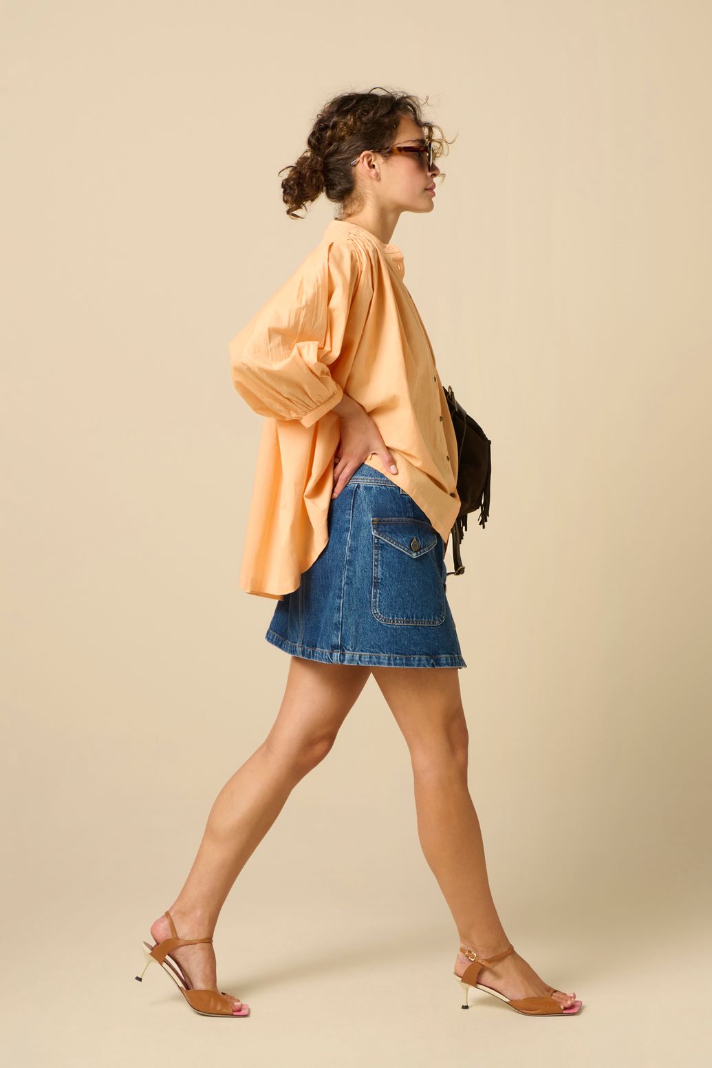 Lichtoranje blouse
