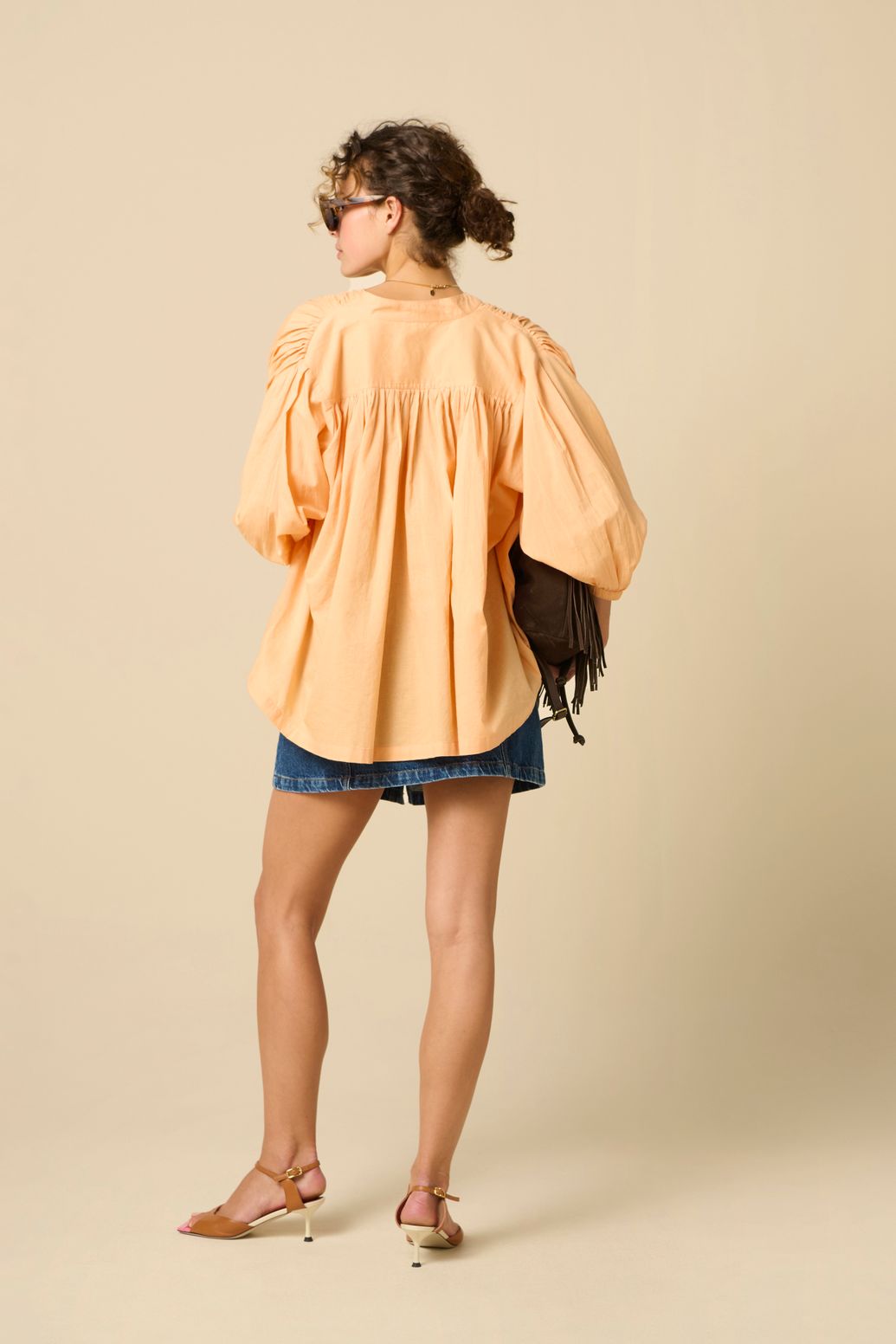 Lichtoranje blouse