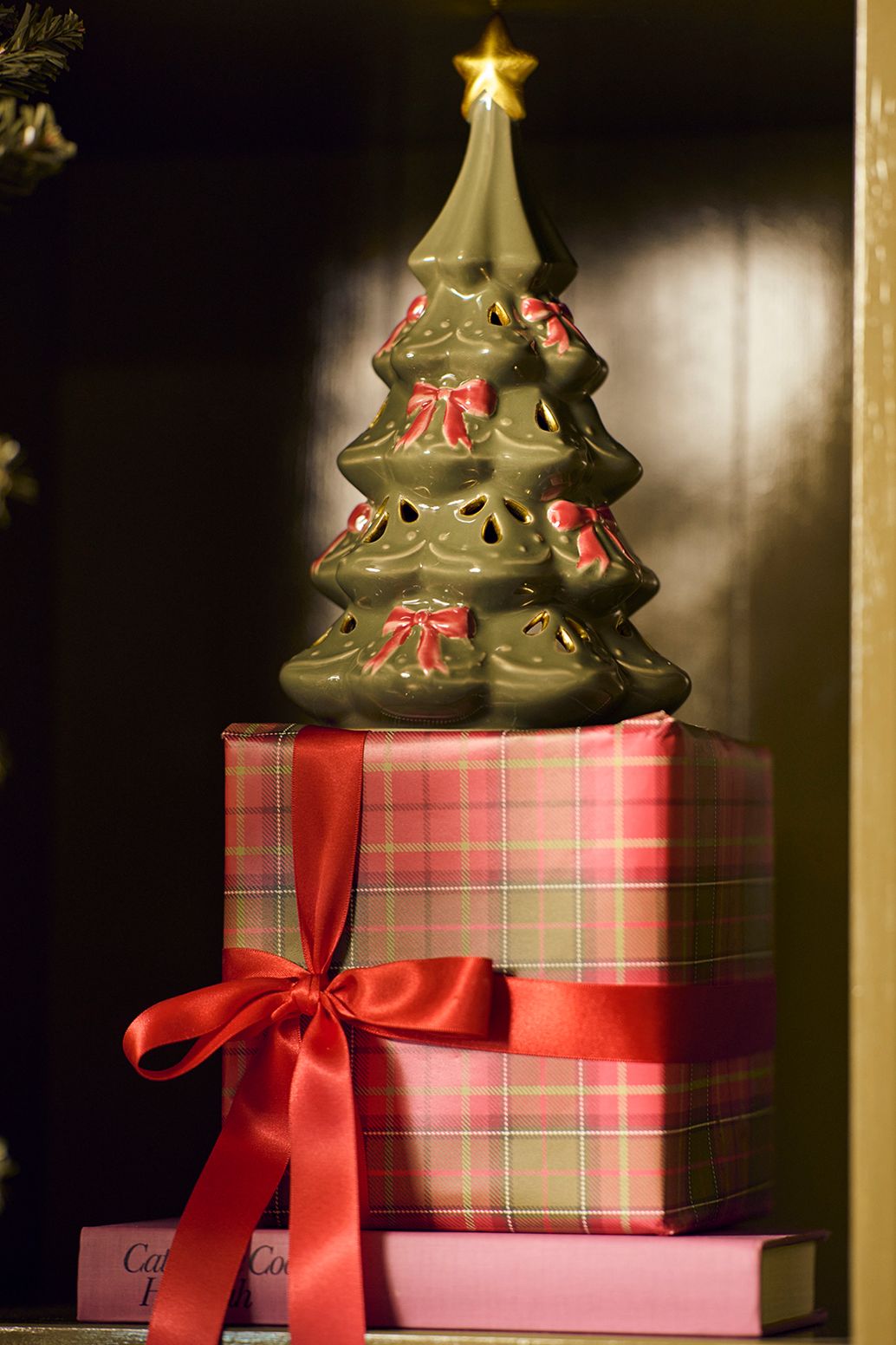 Photophore sapin de Noël - vert foncé