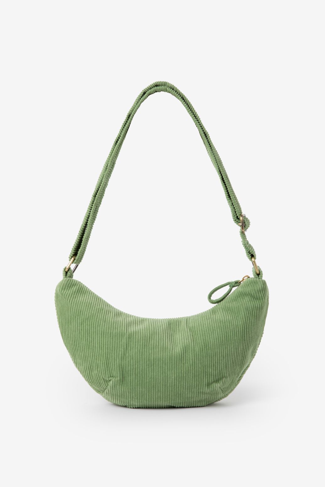 Sac porté épaule en velours côtelé - vert