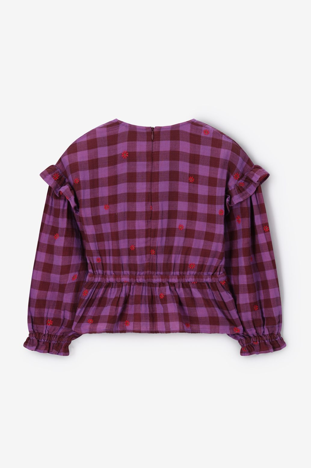 Blouse à carreaux - violet