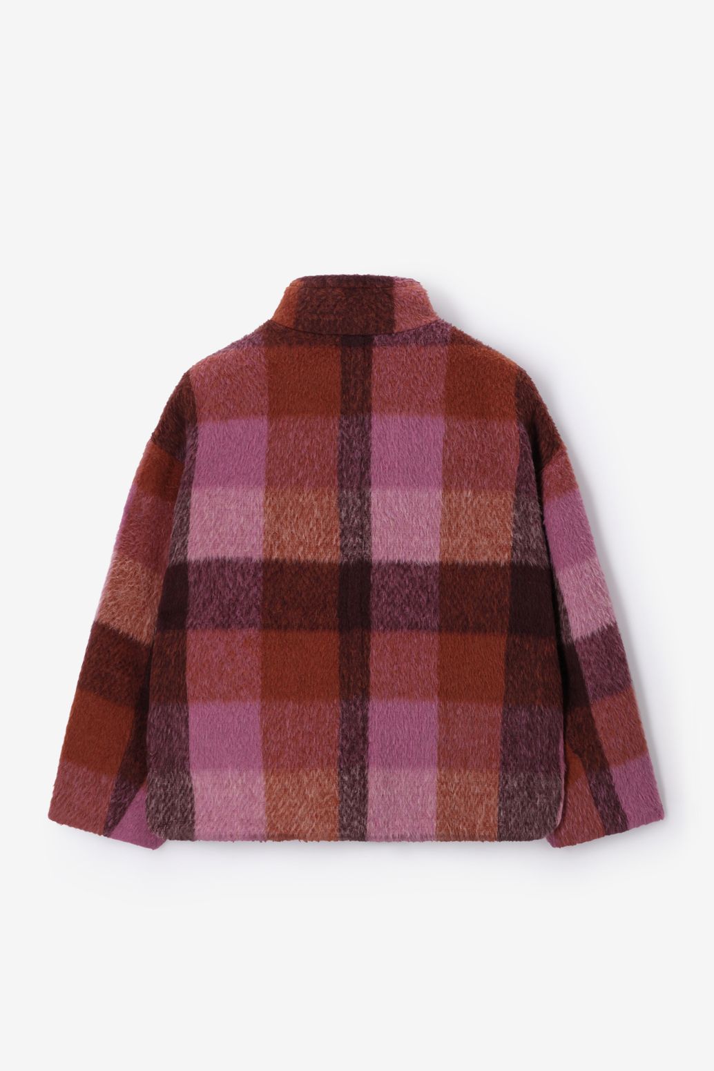 Manteau à carreaux en laine - marron foncé
