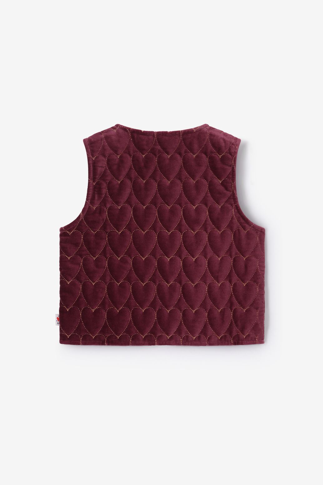 Gilet sans manches en velours - rouge foncé
