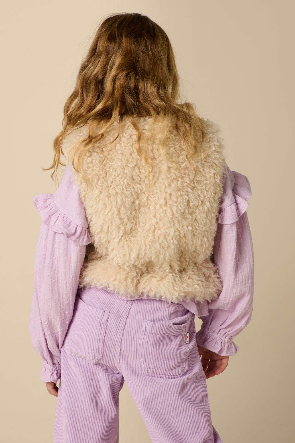 Blouse avec volants - violet clair
