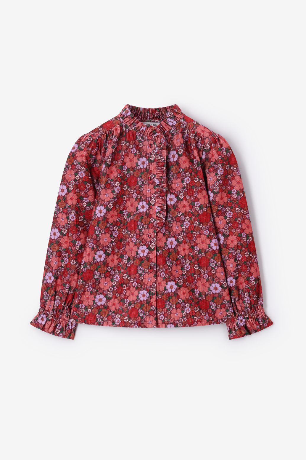 Rode blouse met bloemen print