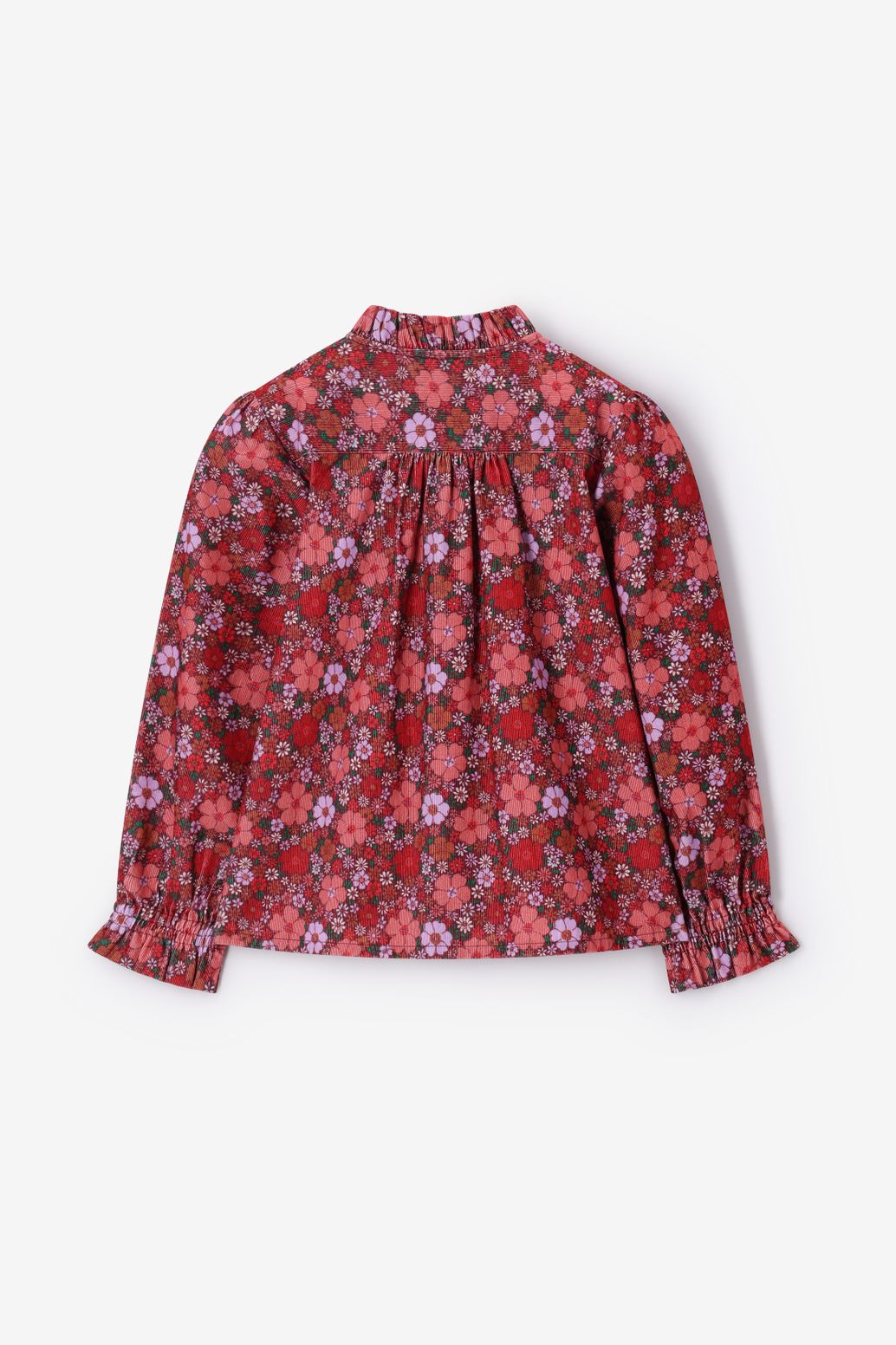 Blouse avec imprimé fleuri - rouge