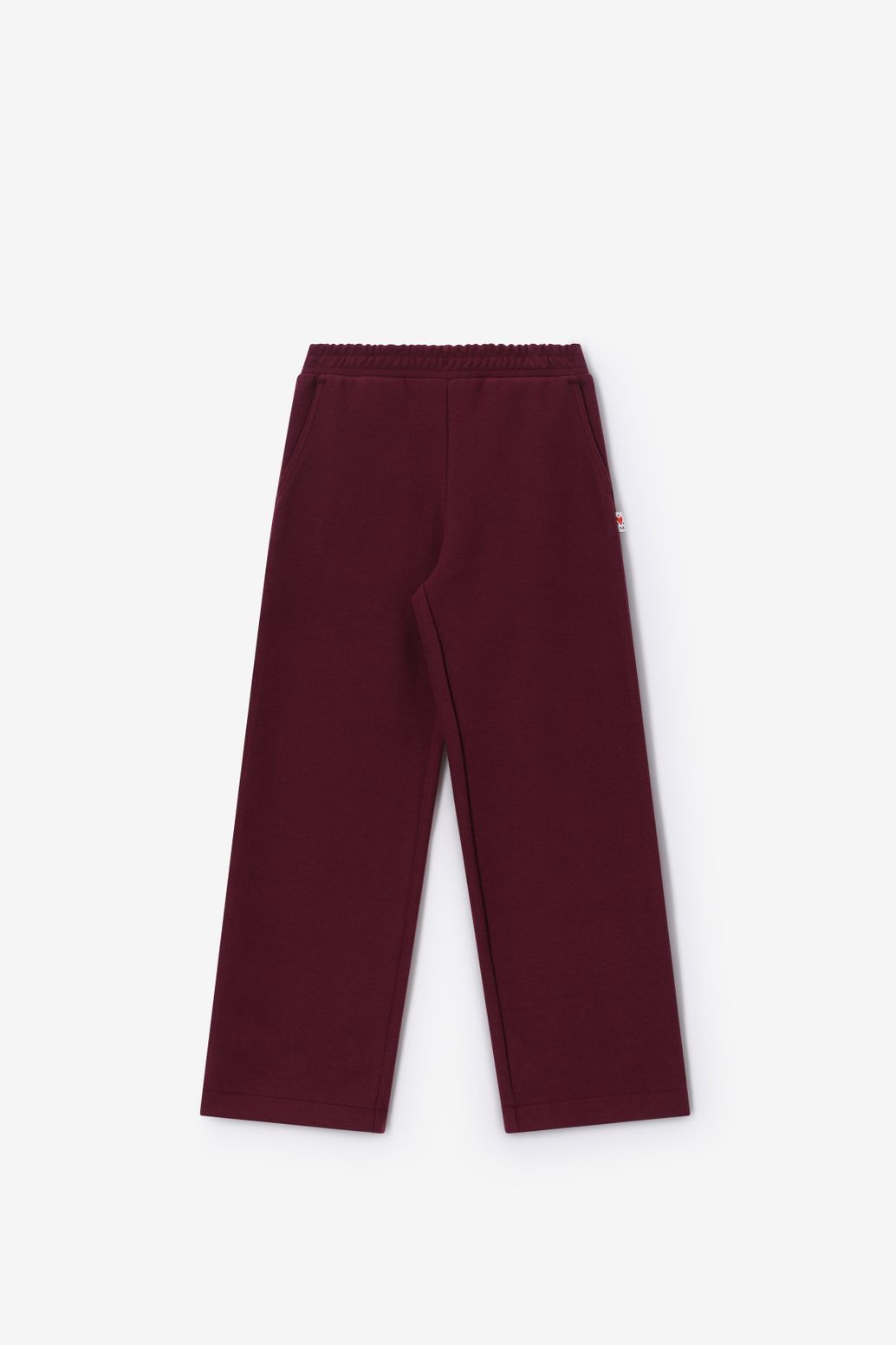 Pantalon jambes larges - rouge foncé