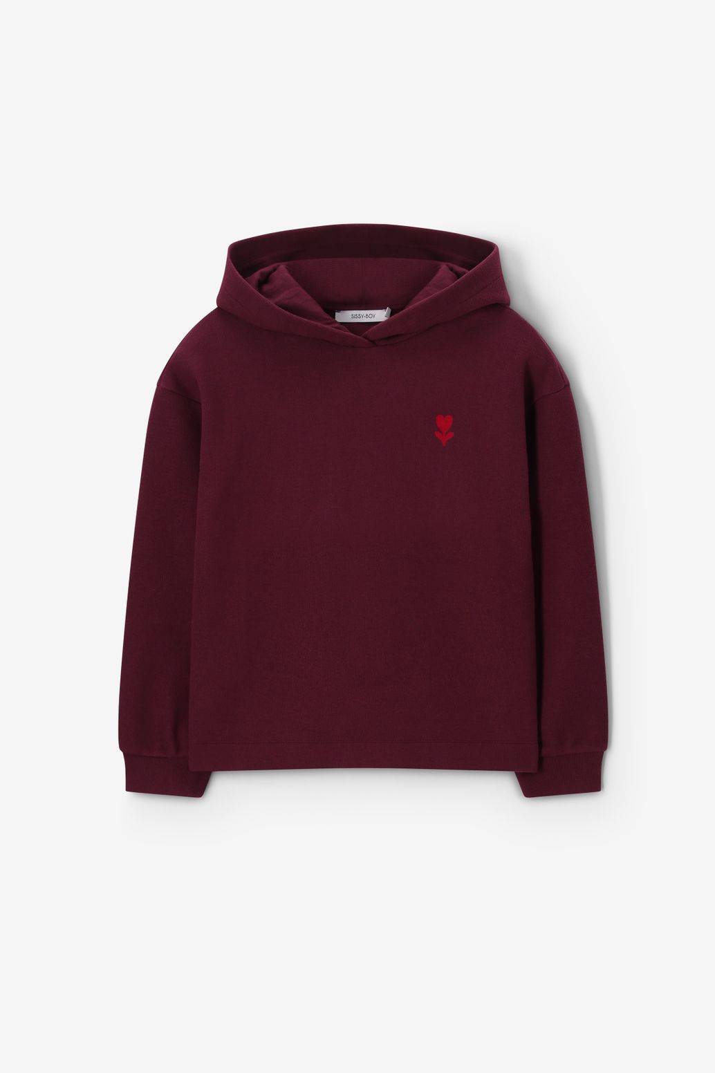 Hoodie mit Artwork-Print - dunkelrot