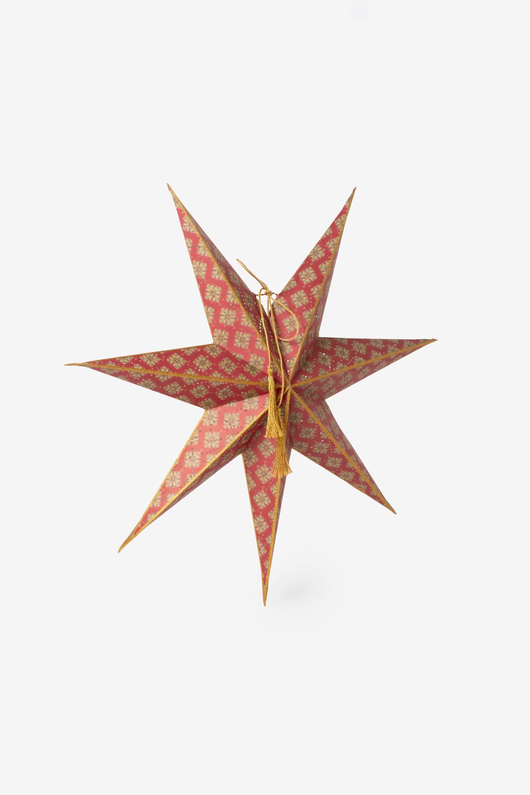 LED-Weihnachtsstern mit Mosaikmuster medium - dunkelrosa
