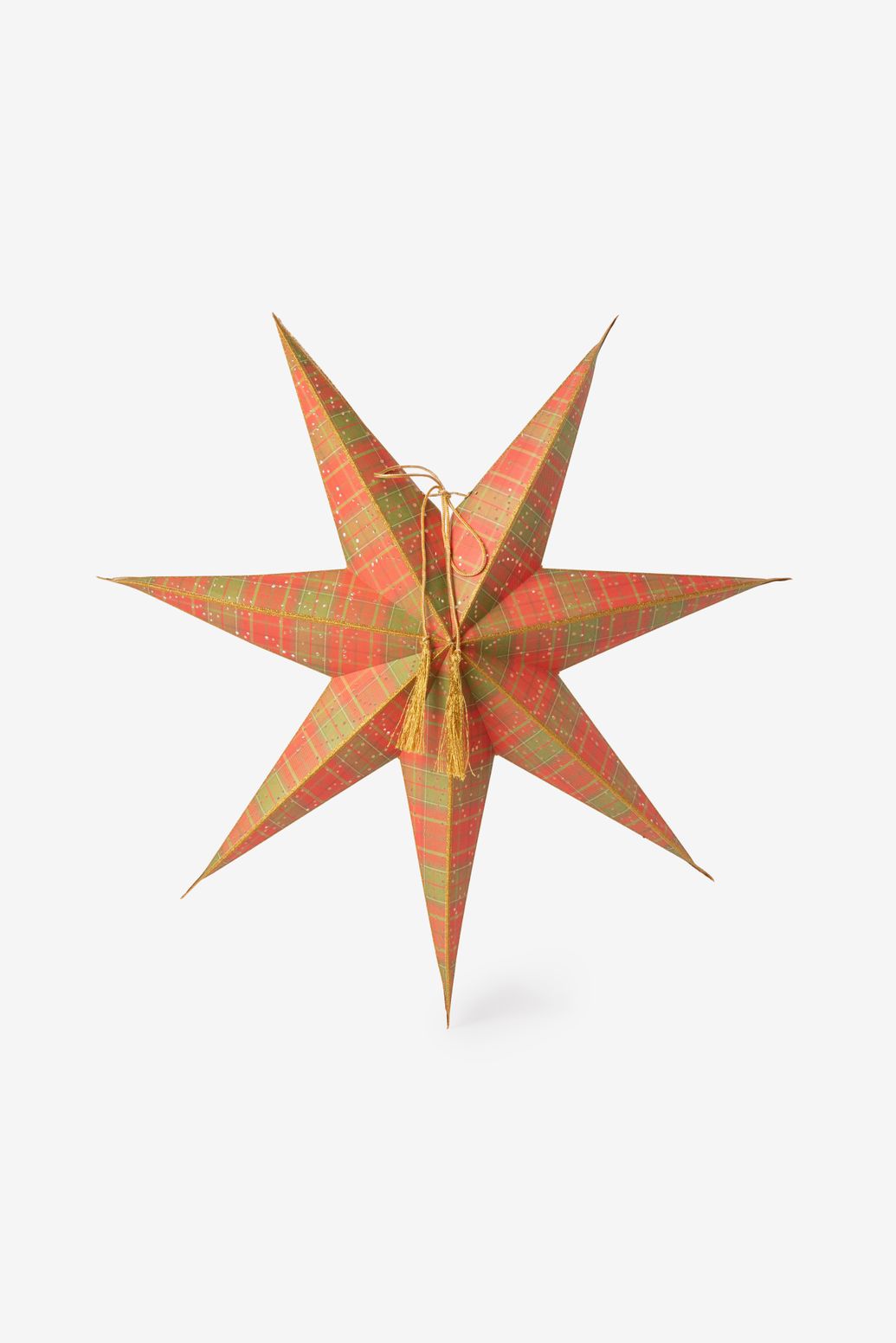 Roze kerstster met LED-licht medium