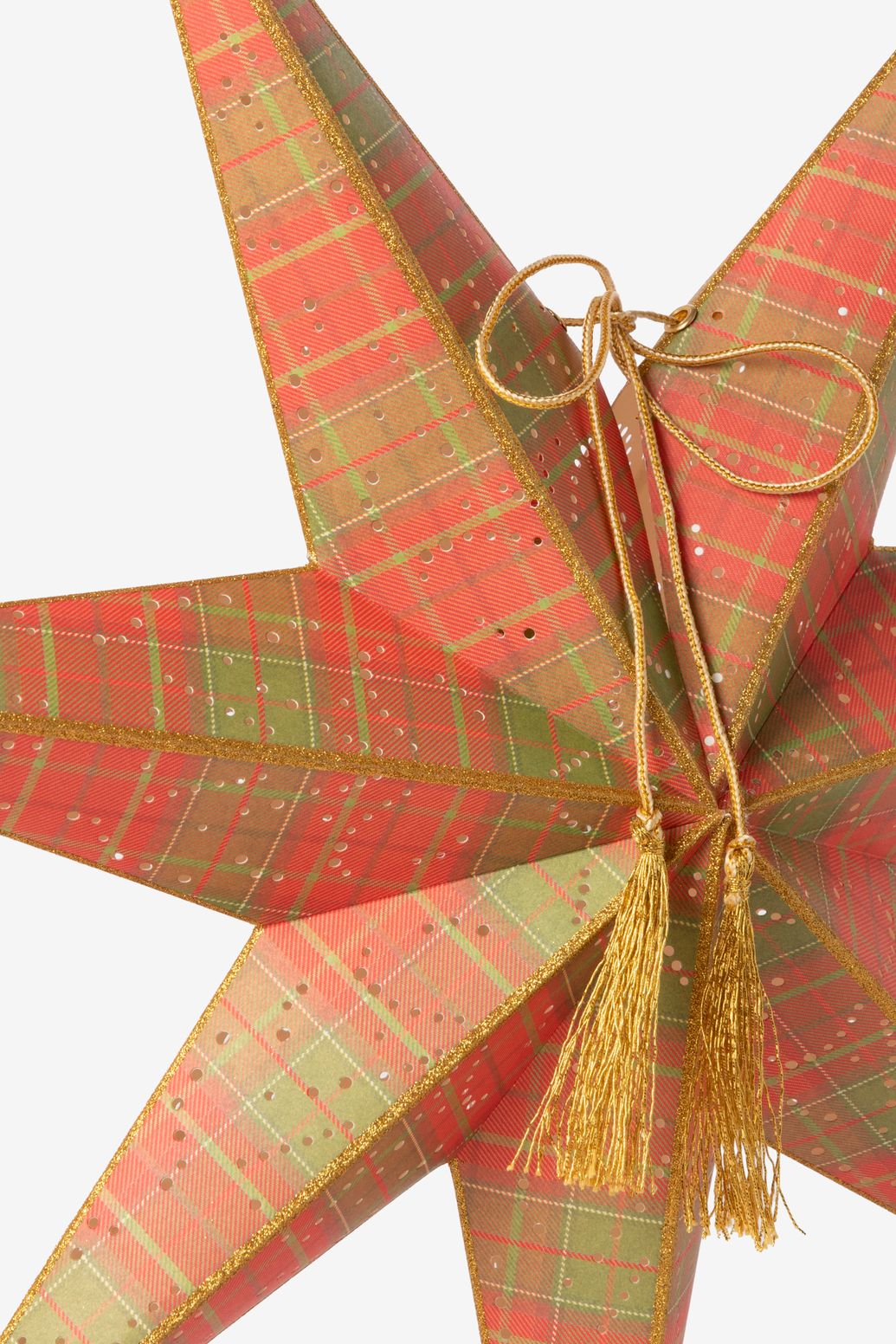 Roze kerstster met LED-licht medium