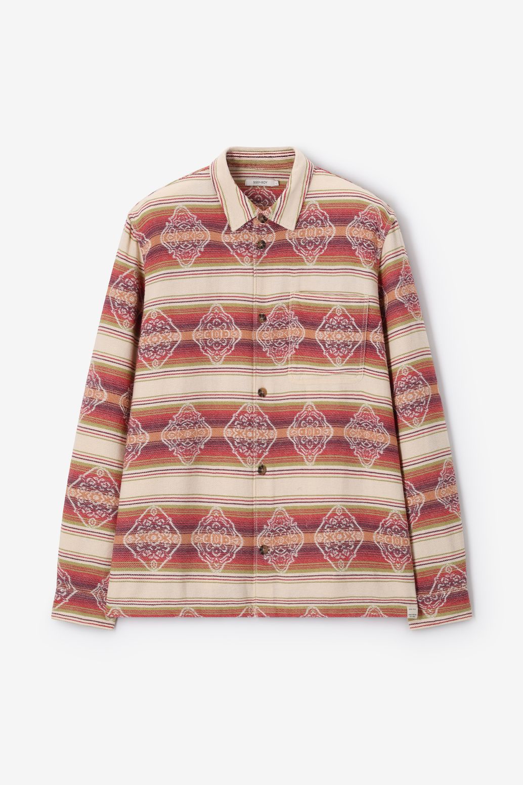 Multicolour overhemd met jacquard print