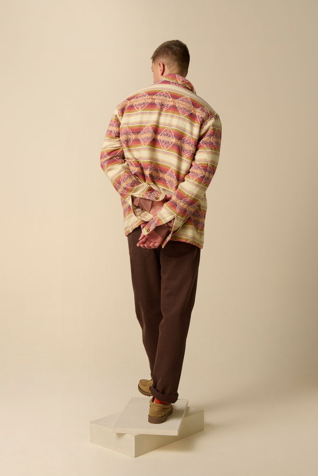 Chemise avec imprimé jacquard - multicolore
