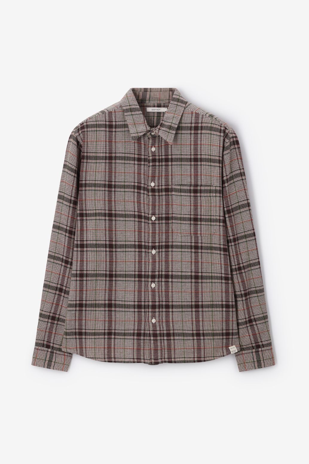 Chemise avec motif à carreaux - marron foncé