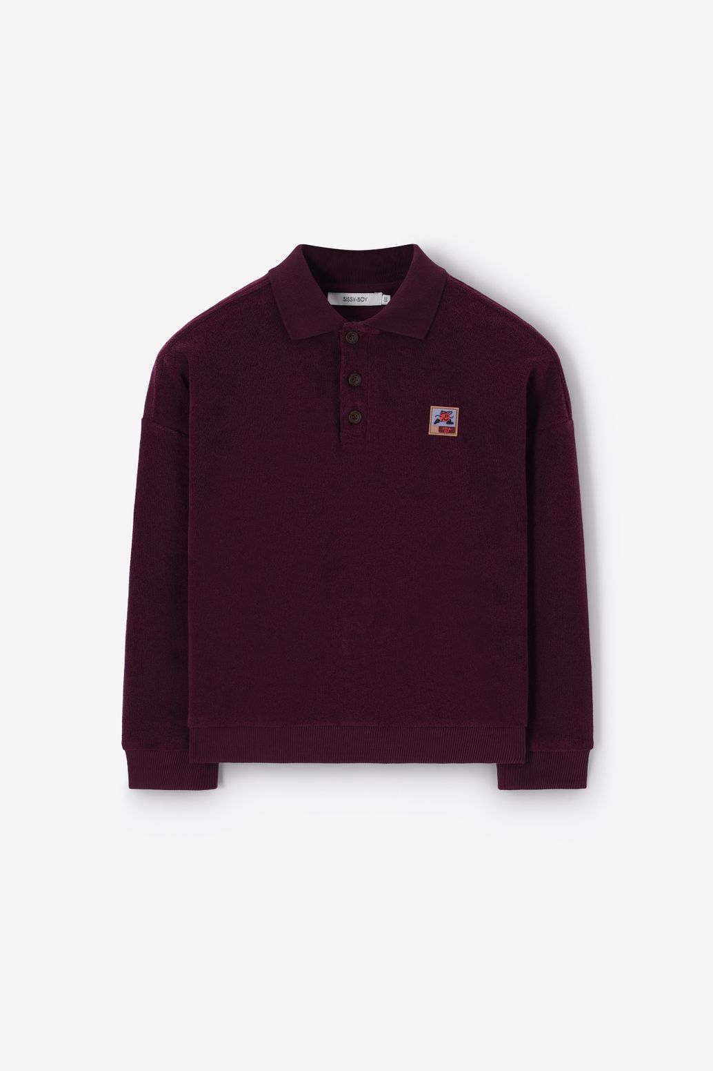 Donkerrode polo trui