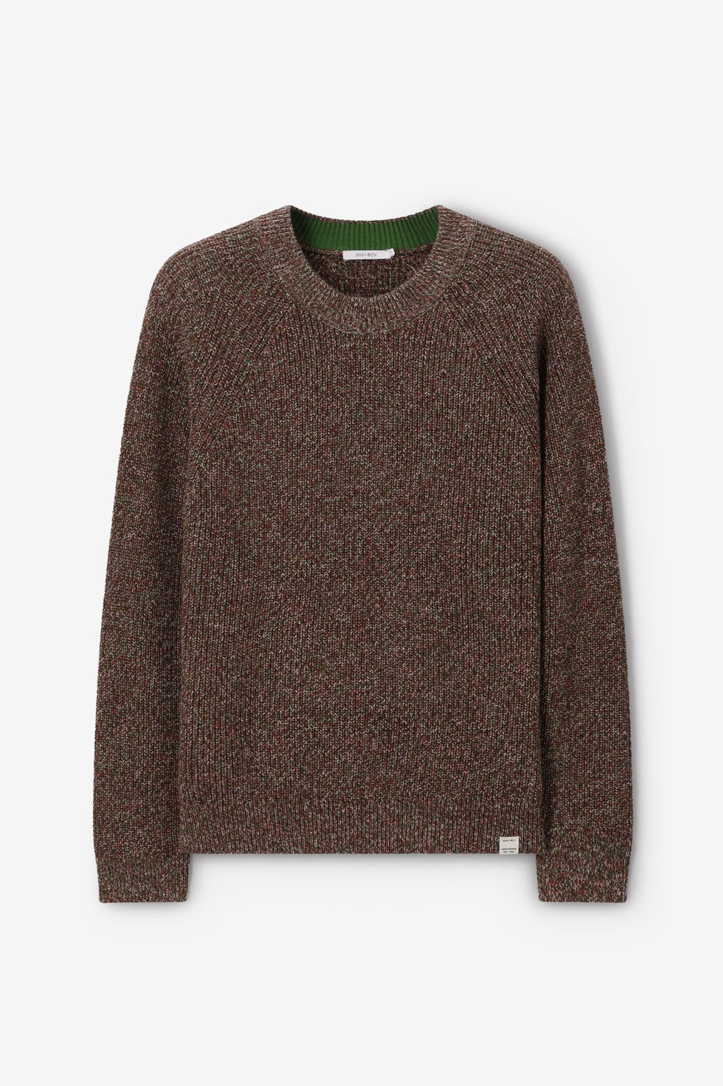 Pull chiné - marron foncé