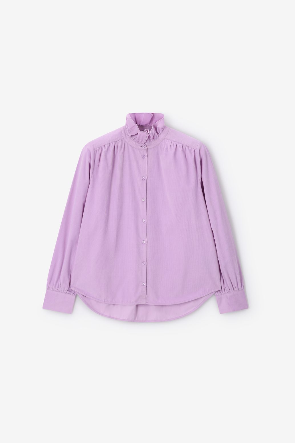 Lichtpaarse corduroy blouse