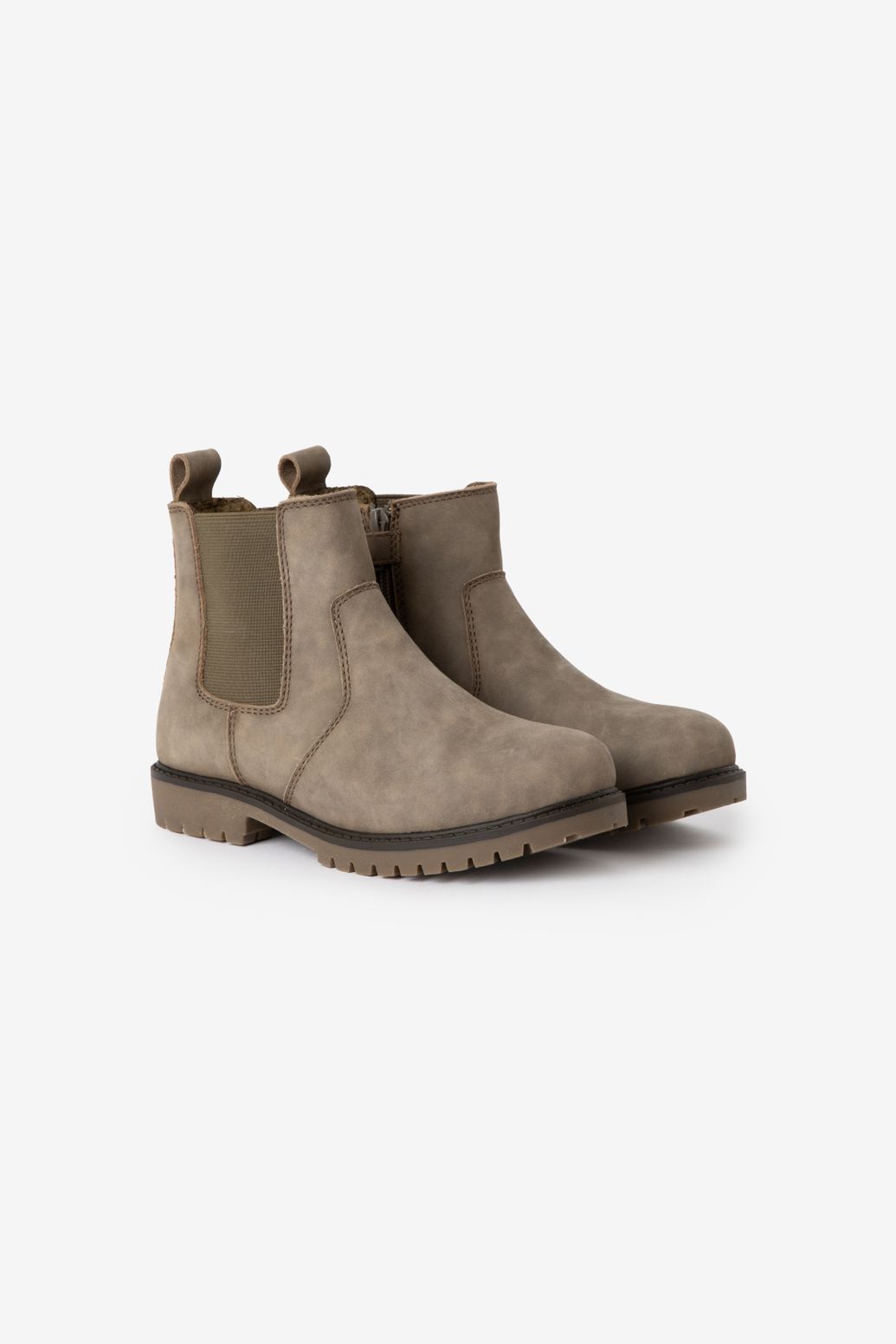 Bruine leren chelsea boots
