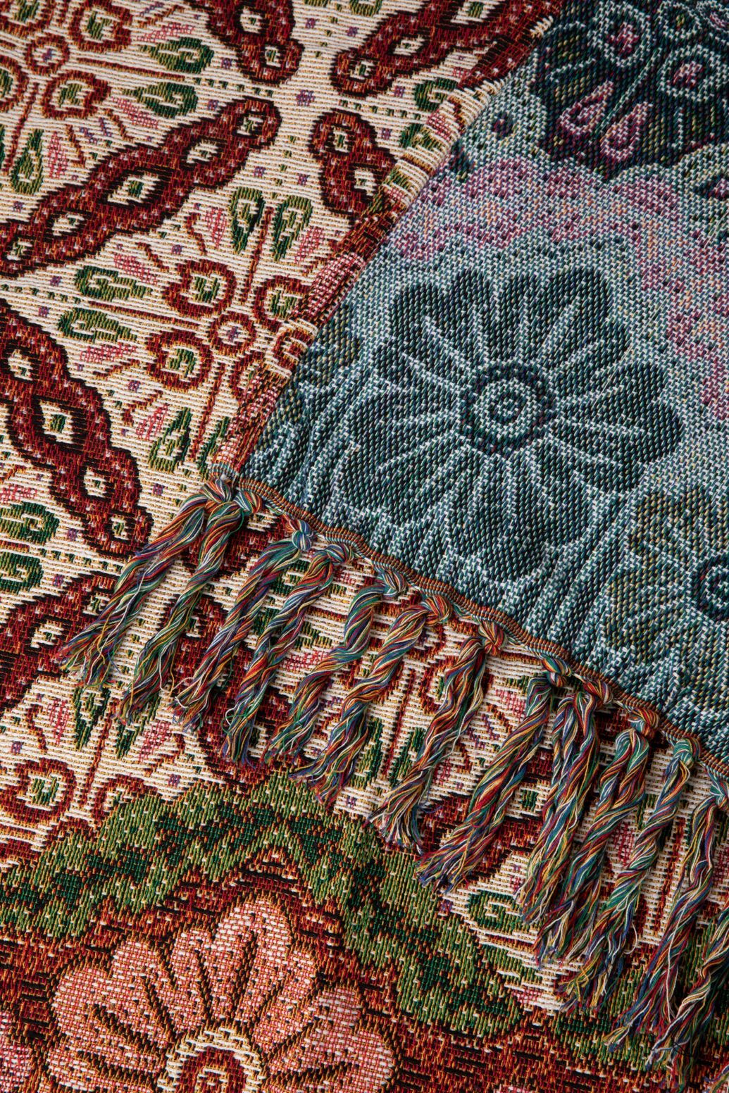 Decke mit Mosaikmuster - mehrfarbig
