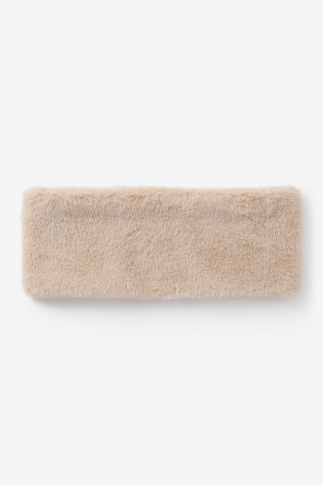 Beige faux fur haarband