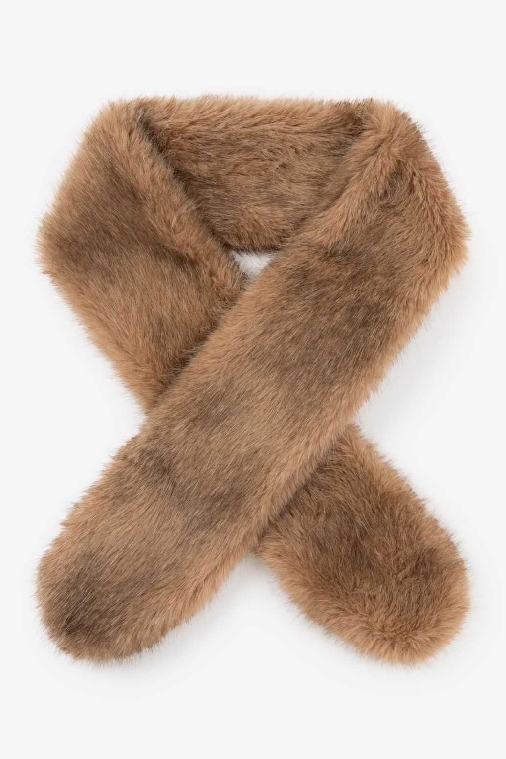 Bruine faux fur sjaal