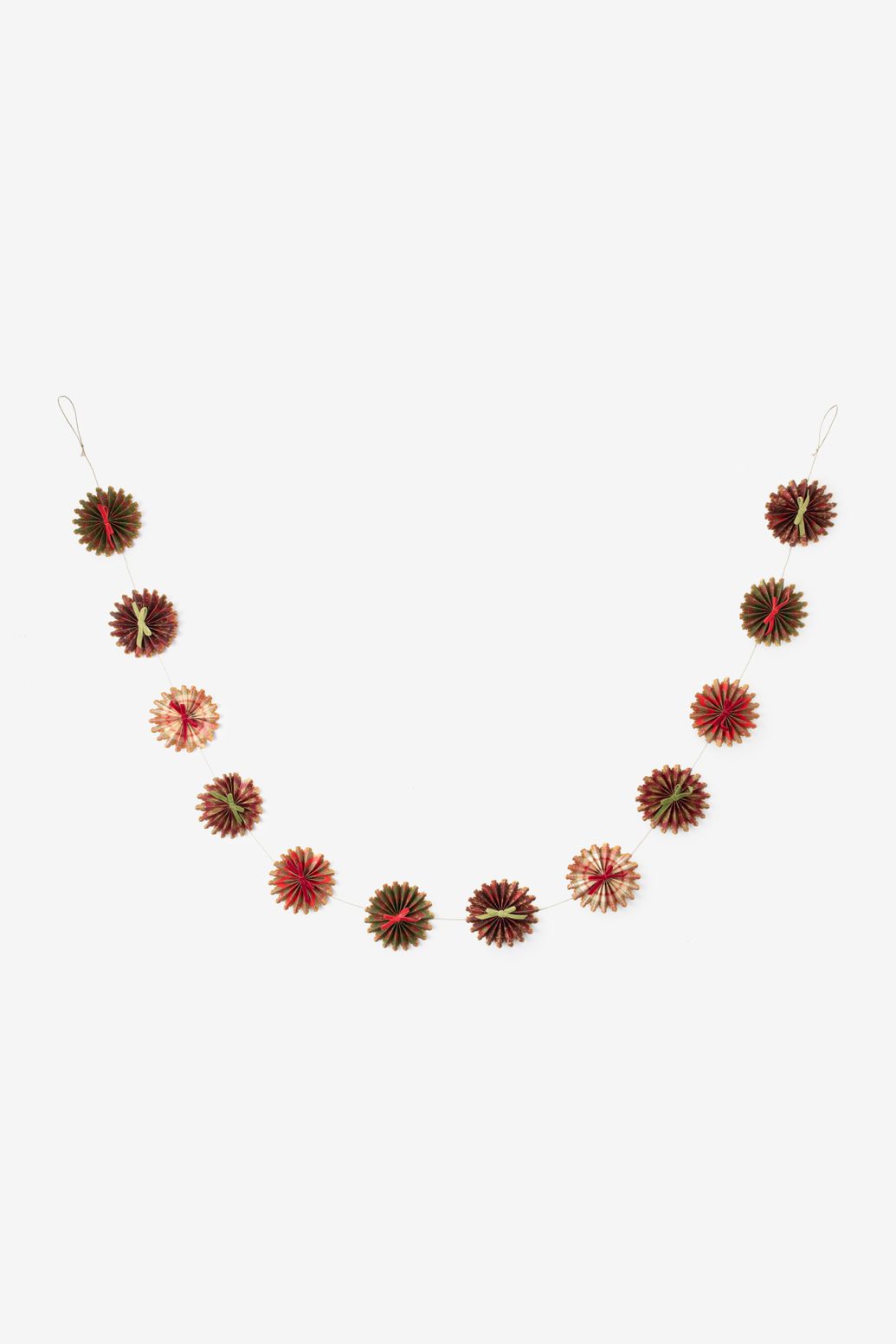 Multicolour kerstslinger met waaiers