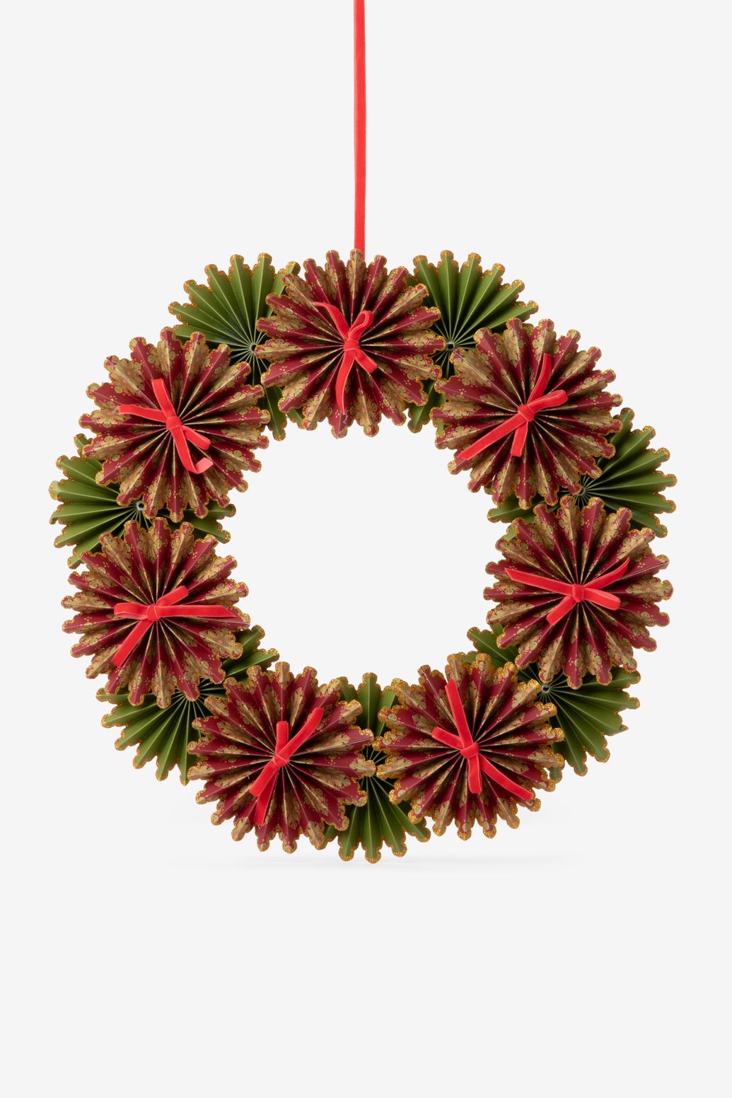 Suspension de Noël avec éventails - multicolore