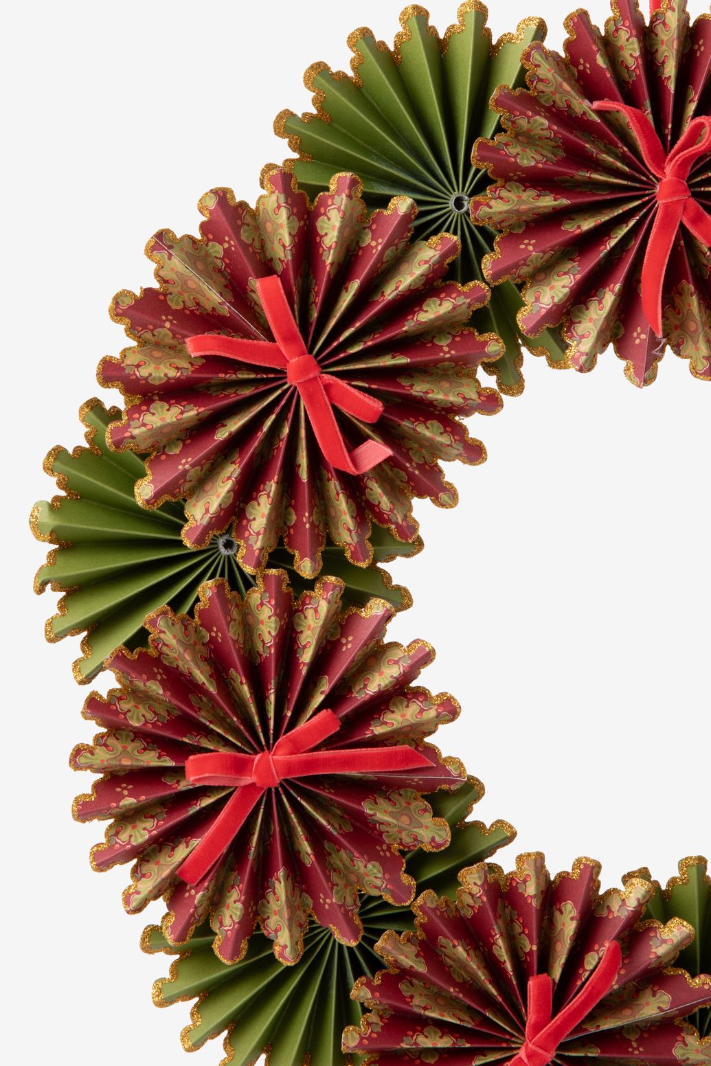 Multicolour kersthanger met waaiers