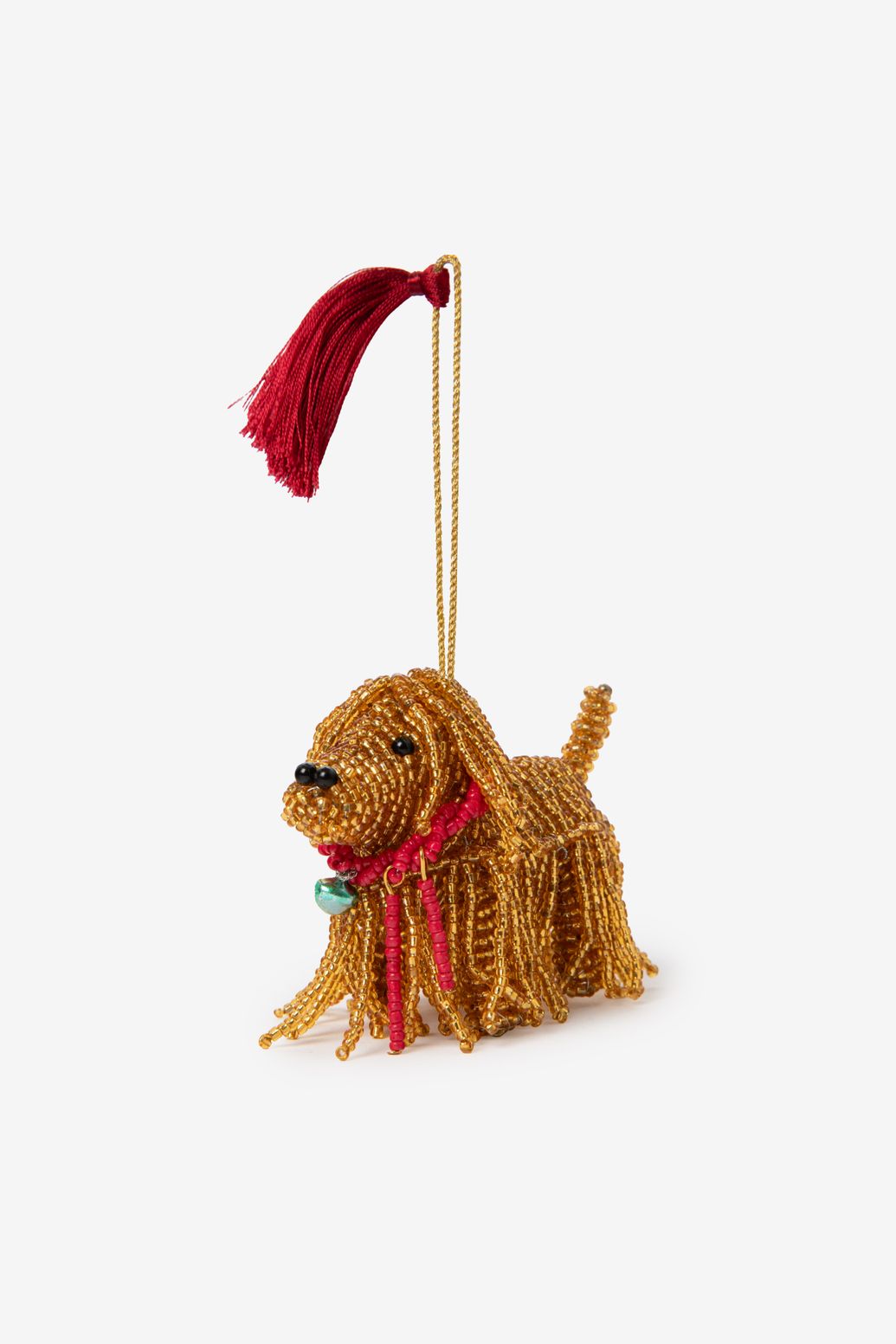Bruine kersthanger met hond