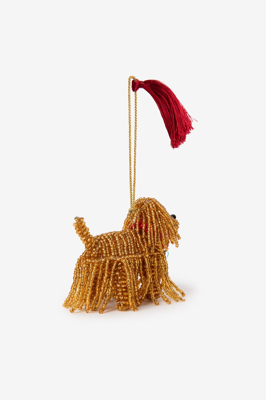 Bruine kersthanger met hond